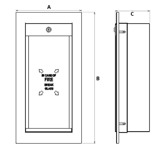 FEC-05R-Fire-Extinguisher-Cabinet-Diagram