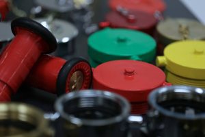 Assorted caps, plugs and nozzels in Wilson and Cousins Warehouse